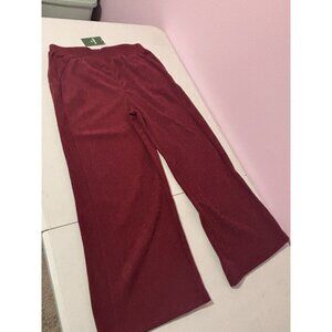 Halara Women’s Wide Leg Corduroy Brick Red Pants Business Slacks